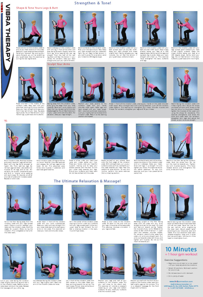Workout Chart for Vibration Therapy Machines HnB Connection • Health